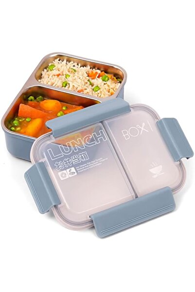 Generic Steel Bento Lunch Box with 2 Compartments - Insulated, Leak Proof Ben...