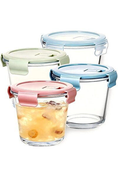 Generic Round Glass Soup Storage with lids, Glass Food Storage Containers, BP...