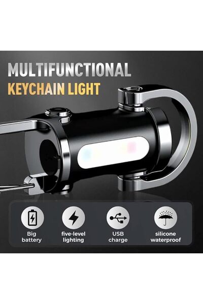 Oshima Tsubaki Mini Keychain Torch, Waterproof Keychain Flashlight, LED Flash...