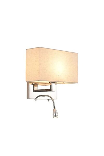 Siera Hotel Wall Lamp Chrome Rectangular Shade with Spotlight BJ 047