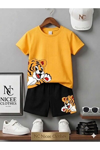 Leto Lykia Summer Children's T-Shirt Shorts Unisex (New Lion Printed on the S...