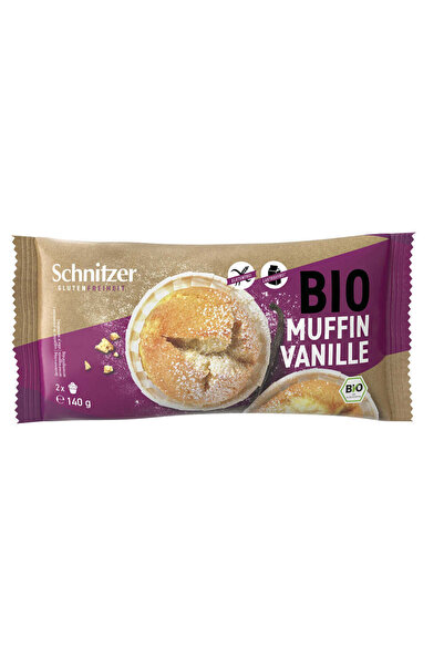 Schnitzer Brioșe Bio cu Vanilie Fără Gluten 2 buc. 140 g