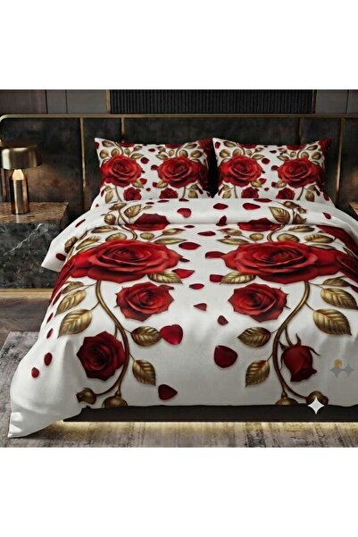 Elmas Dizayn Special Design Brand Double Duvet Cover Set Organic Satin & Cott...