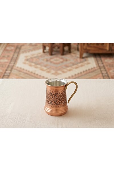 Zinnun Handcrafted Copper Retro Cup – Original Retro Motif Copper Water and A...