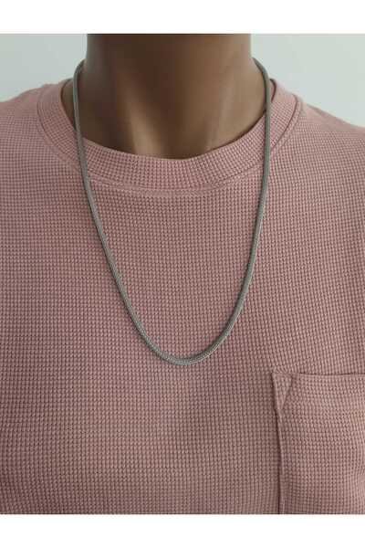 Simge Gümüş Steel Chain Necklace