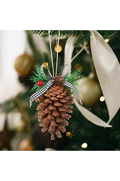 Alista Home Christmas tree decorations cones 11 x 7 cm, set of 2 pieces, cone...