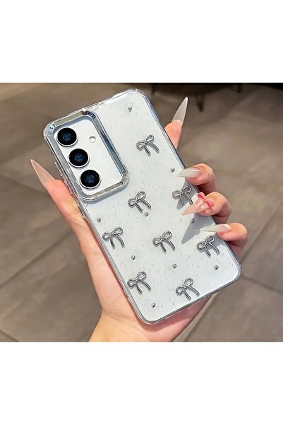 Vision Samsung A17 Fiyonklu şeffaf kılıf