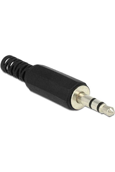 DELOCK Βύσμα αρσενικό jack 3.5mm, 10 τεμάχια, Μαύρο (65534)