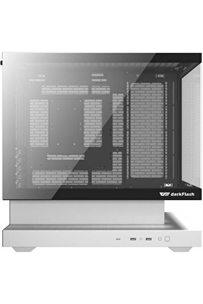 Other Darkflash F1 Gaming Midi Tower Θήκη Υπολογιστή με Πλαϊνό Παράθυρο Λευκό