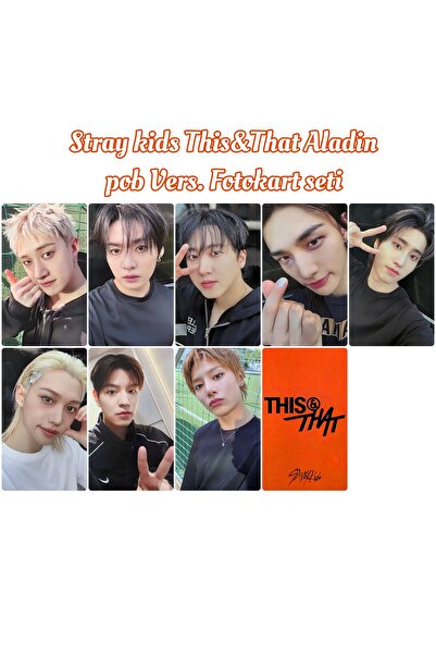 Sntay STRAY KIDS FOTOKART SETİ THİS & THAT ALBUM ' Aladin pob ' FOTOKART SETİ