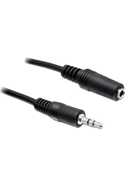 DELOCK Καλώδιο Ήχου 3.5mm Αρσενικό - 3.5mm Θηλυκό Μαύρο 5μ 84237