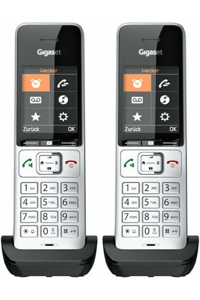 GIGASET Comfort 500 Ασύρματο Τηλέφωνο με Ελληνικό Μενού Ασημί