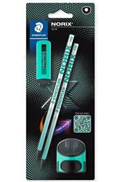 Staedtler Σετ 2 μολυβιών HB με γόμα, μαύρα