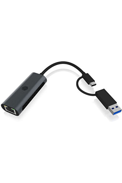 ICY BOX IB-LAN301-C3 Προσαρμογέας Δικτύου USB-C με Ενσύρματη Σύνδεση Ethernet