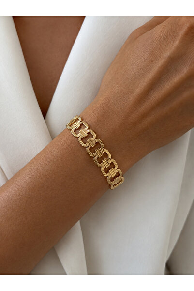 Markiz Takı Textured Knot 316L Steel Bracelet