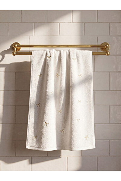 LC Waikiki Sparkling Choices Bowknot Embroidered Cotton Face Towel 50X80 cm f...
