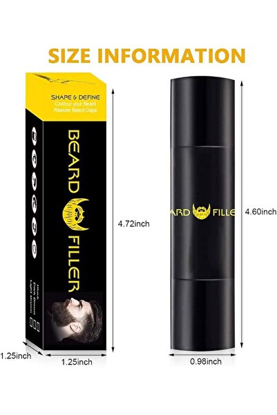 HASTHIP ® d Pencil Filler for Men 2-in-1 Dual Tip Beard & Mustache Pen Kit wi...