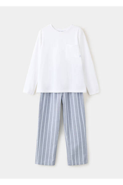 MANGO Kids Çizgili pijama seti