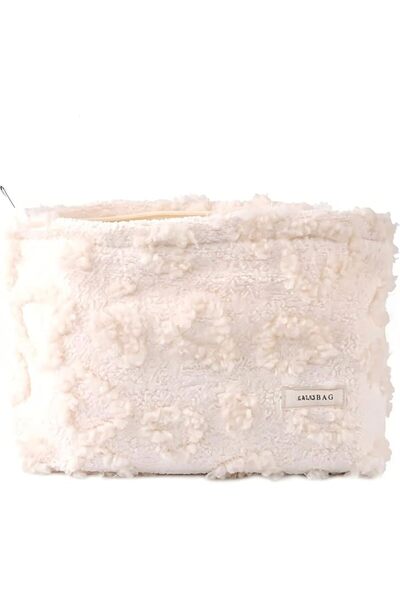 KASTWAVE Large Capacity Makeup Bag for Women,Fluffy Soft Cosmetic Organizer w...