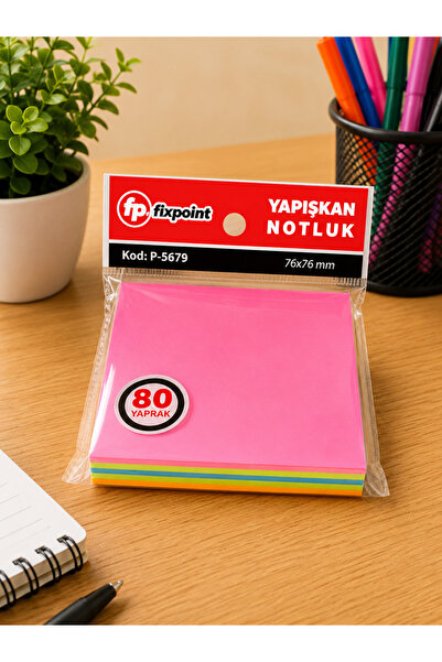 u.s.m ucuzsanalmarket Yapışkanlı Postit Not Kağıdı 5 renkli 80 yaprak