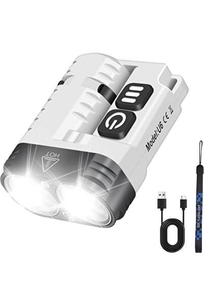 X SPRING EDC Flashlight, Super Bright 1600 Lumen USB A/C-C Rechargeable G5 Mi...