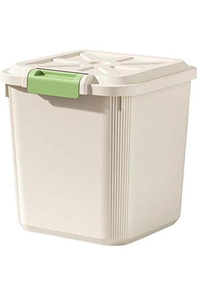 Tazweeq Airtight Rice Container 5kg/11lbs, Cream White Food-Grade Plastic Foo...
