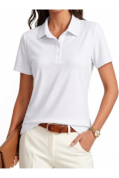 GENERAL قميص جولف نسائي من PINSPARK بأربعة أزرار وعامل حماية من الأشعة فوق ال...