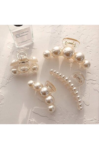Aputue Pearl Hair Clips, 4-Piece Pearl Hair Claw Clip Collection in Multiple ...