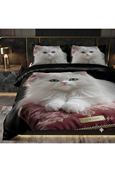 Elmas Dizayn Special Design Brand Double Duvet Cover Set Organic Satin & Cott...