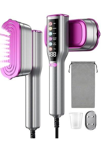 TERRIFI مكواة بخارية للملابس، تسخين في 10 ثوانٍ، شاشة LED، 6 أوضاع، خزان كبير...