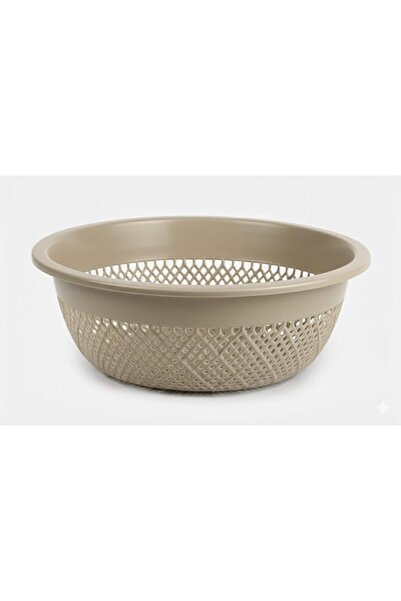 Generic Round Plastic Colander Bowl, coffee, Modern Style, for Rinsing Fruits...