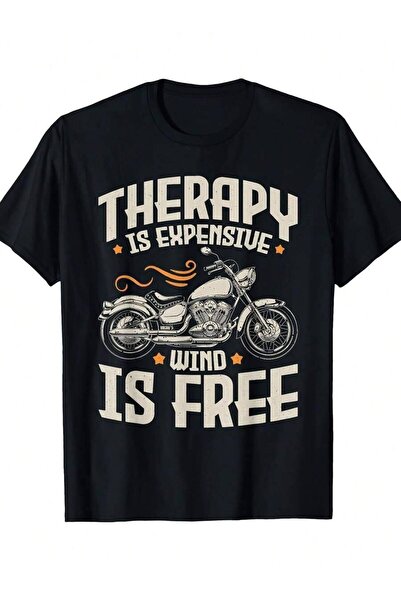25W Men's Rider-Shirt, Printed With Slogan Relaxation A Luxury, Wind Is Patte...