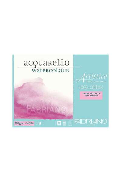 Fabriano Artistico Traditional White Watercolor Block 300 Gr. 31X41 Cm. 20 Yp...