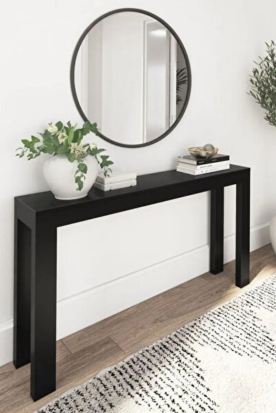 ibrahim suleiman al saqami Modern Black Console Table | Slim Sofa & Entryway ...