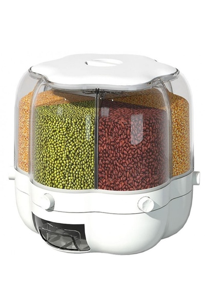MACVI Dozator rotativ de cereale cu 6 compartimente — Organizare optimă 🍚 ✨