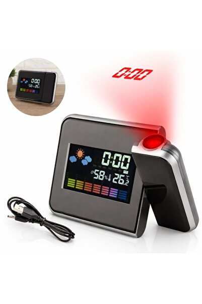 MACVI Ceas digital cu proiector LED, cu calendar și alarmă - Inovație intelig...