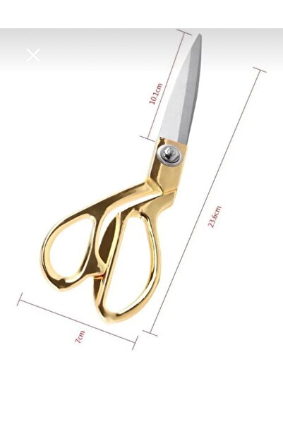 DİBA AVM Fabric, Leather, Denim Cutting 24cm Golden Yellow Professional Tailo...