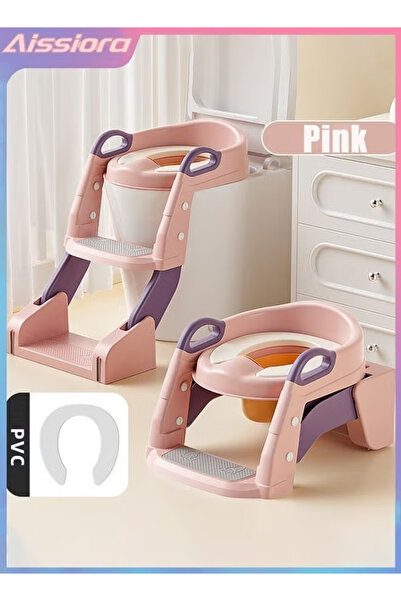 Aissiora 3-in-1 Adjustable Kids Potty Training Seat, Foldable Toilet Chair wi...