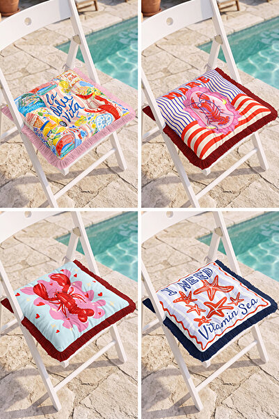 Realhomes Love Is the Vitta and I Need Vitamin Sea Written Sea-Themed 4-Piece...