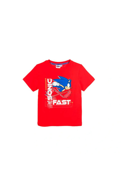 Sun City Fashion Group Μπλούζα κοντομάνικη αγόρι "Sonic fast" κόκκινη