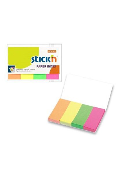 Hopax Indexové papírové štítky barevné 50 x 20 mm, 4 x 50 listů/sada, Stick'N...