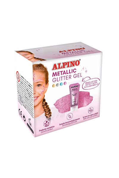 Alpıno Tekutý make-up, 14 ml, metalický třpyt - růžový