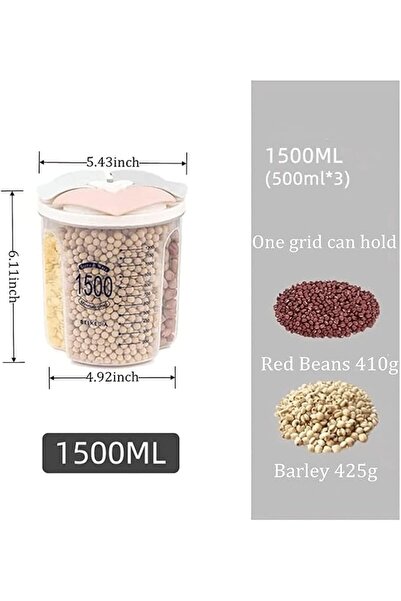 Bukela Compartment Storage Tank Airtight Food Storage Container BPA Free Plas...