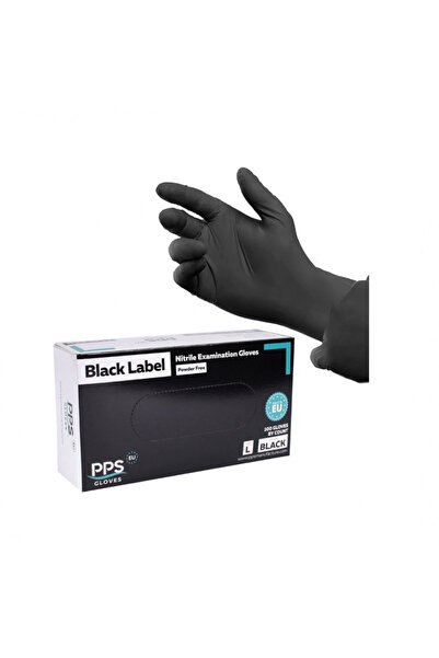 PPS Pro Label Nitrile Gloves, Single Use, 5.5Gr.-0.13Mm, 100 Pcs/Box - Black ...