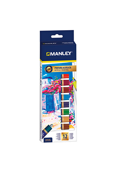 MANLEY Acrylic Tempera, 12Ml - 12 Colors/Set,