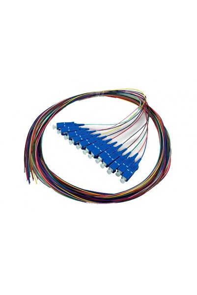 Emtex Set of 12 pigtail FO LC/PC, MM OM3, 50/125, 0.9mm LSZH sheath, 1.5m col...