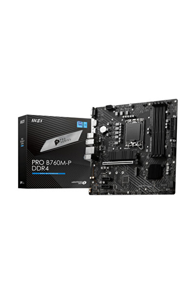 MSI Placă de bază PRO B760M-P DDR4 mATX, LGA1700 pentru procesoare Intel din ...