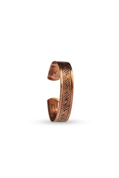 Zeynep Büyükbay Patterned copper bracelet (adjustable) model 1