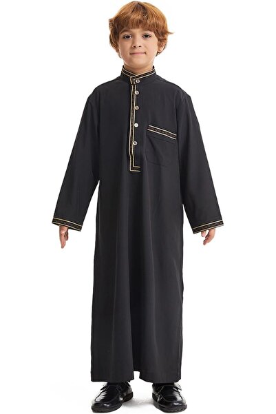 Generic Boys Coat & Jacket Traditional Arabic Thobe for Teen Boys Long Sleeve...