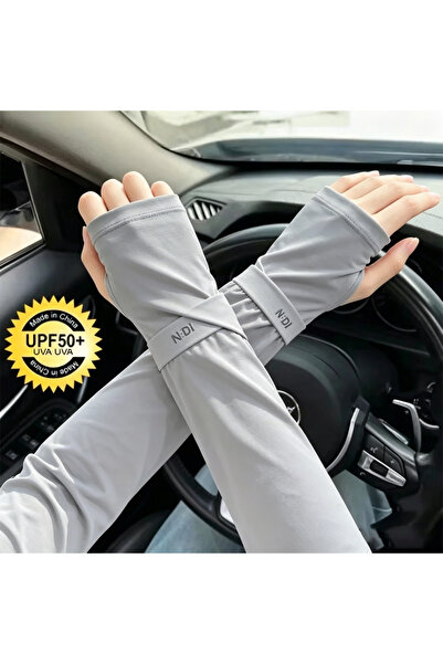 Choice4 WHITE 1 Pair Mens Ice Arm Sleeves Sunscreen Elastic Driving Gloves Ou...